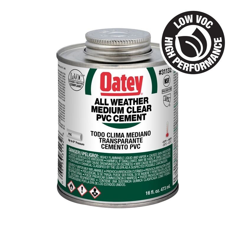 NEW OATEY 30850 FRESH CAN 4OZ HEAVY DUTY CLEAR PVC PIPE GLUE CEMENT