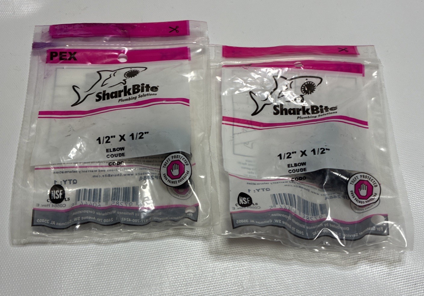 SharkBite UP248A Cash Acme 1/2″ x 1/2″ Elbow Coupler , Lot of 2