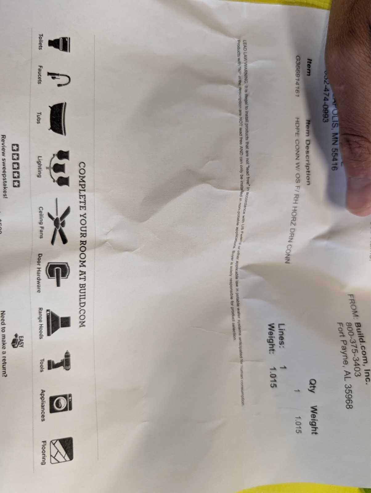 Geberit G366914161 HDPE Connector Pipe with Offset for Right Hand Horizontal was