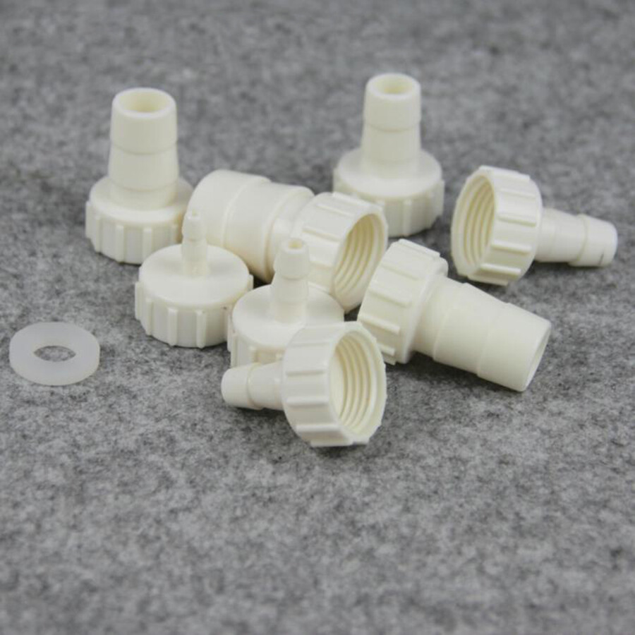 4-20mm 1/2″ BSP Female Straight × Barb Hose Connector Plastic Aquarium Air Fuel