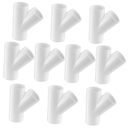 LESSO PVC Pipe Fittings (), PVC Wye 10PCS 3/4 Inch 3-Way Wye
