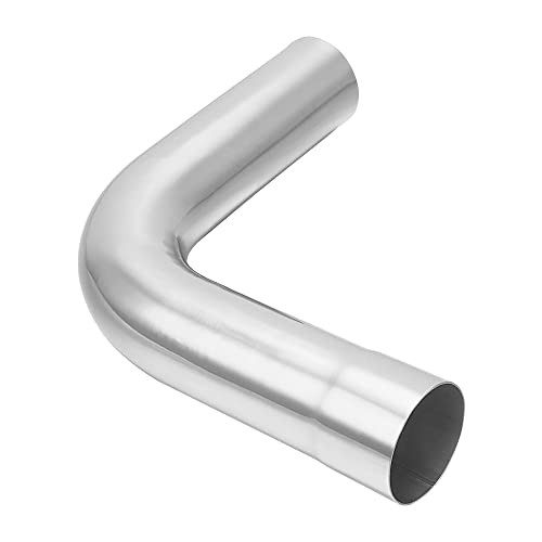 Exhaust Tube OD, 304 Stainless Steel Exhaust Pipe Mandrel Bend, 2.5″ 90 Degree