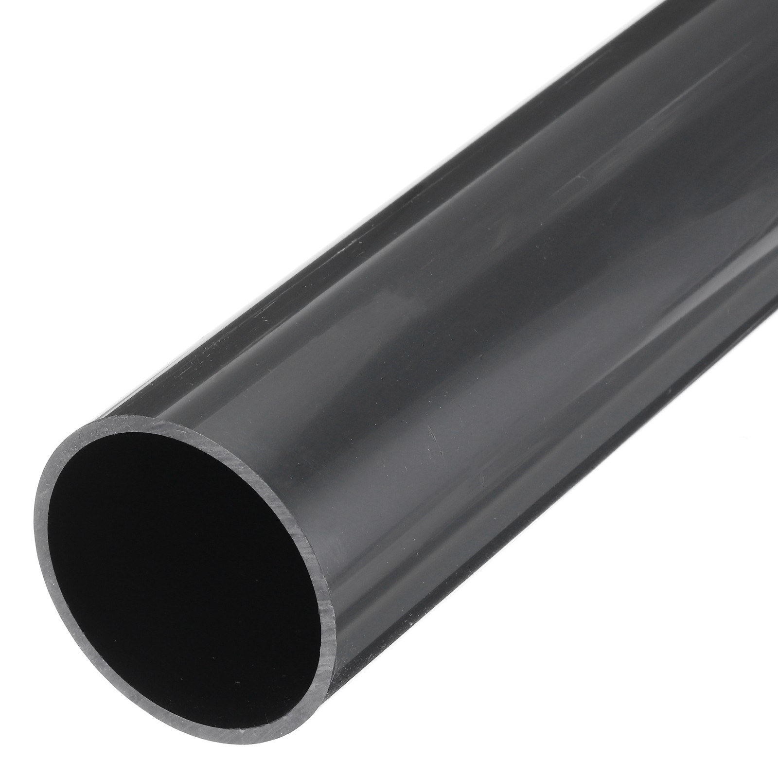 Rigid Round Pipe 57mm ID 63mm OD 500mm Dark Grey High Impact