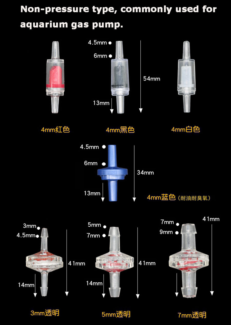 3mm-12mm Non Return Valve One Way Check Air Pump Aquarium Airline Tube Fish Tank