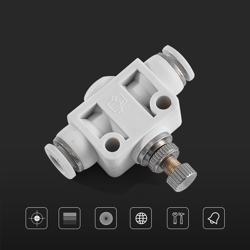 LSA Flow Regulator Valve Pneumatic Push-In Fitting Air Water Pipe 4/6/8/10/12mm
