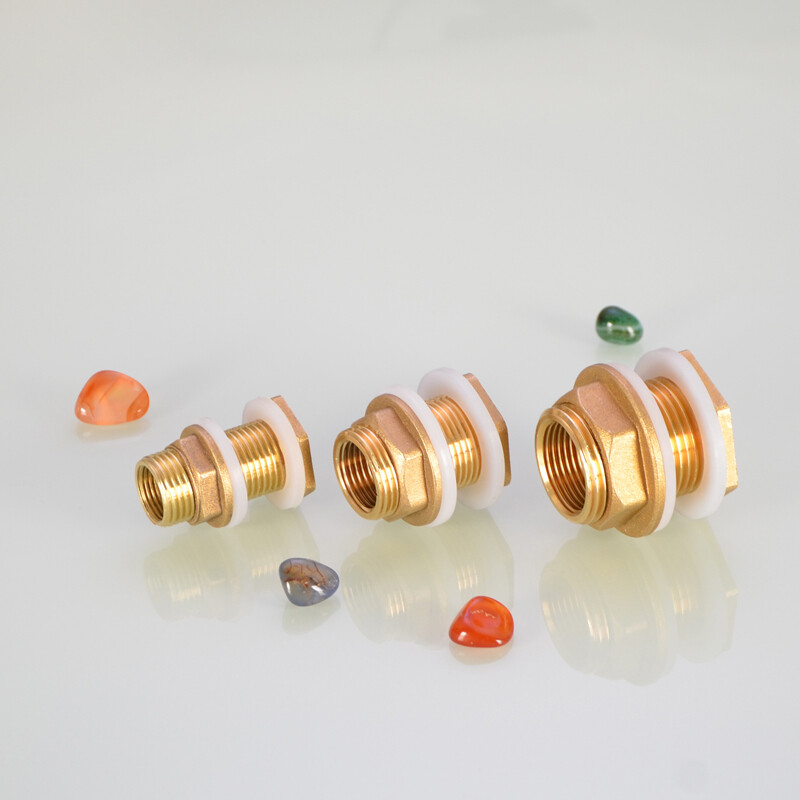 1/2″ 3/4″ 1″ Male Thread Brass Water Tank Connector Bulkhead Fitting Rubber Ring
