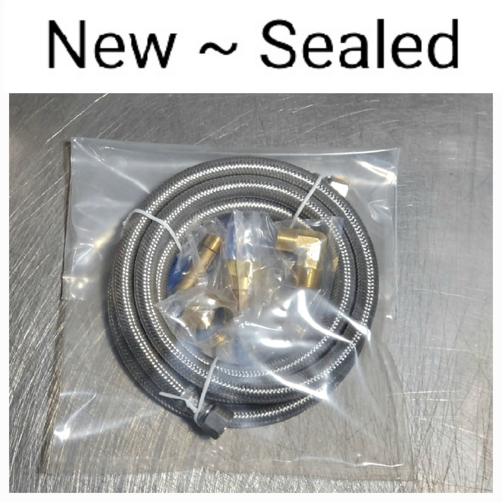 3/8″ Comp x 72″ 6-FT S.S. Universal Dishwasher Water Supply Line Connector LF