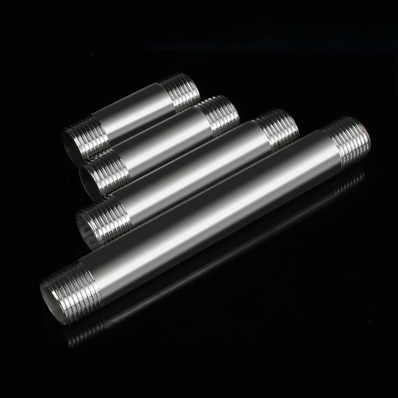 304 Stainless Steel Nipple Pipe 1/2″ NPT(Male x Male) 12″ (300mm) Length