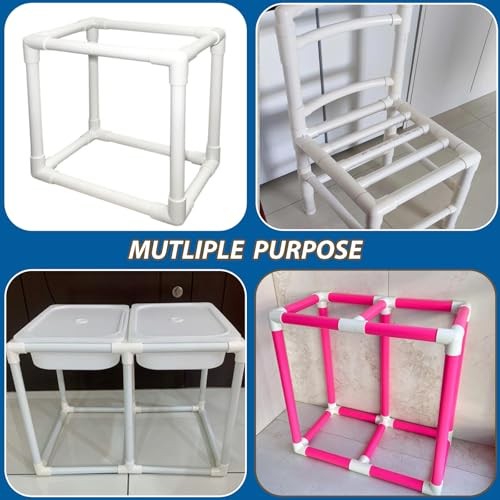 1 Inch 3 Way PVC Pipe Fitting,PVC Elbow Corner Side Outlet 1Inch 10 3-Way Elbow