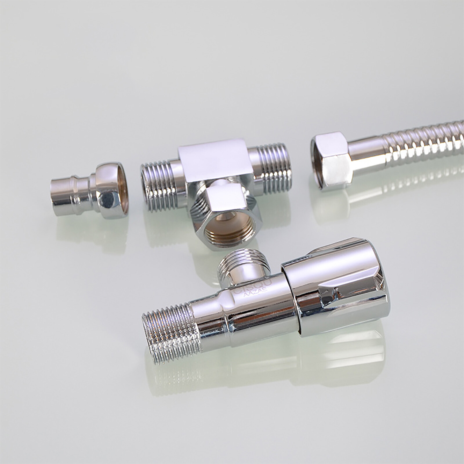 1/2″ BSP Chrome Angle Valve Heated Tee Union Brass Fitting Female Male Connector