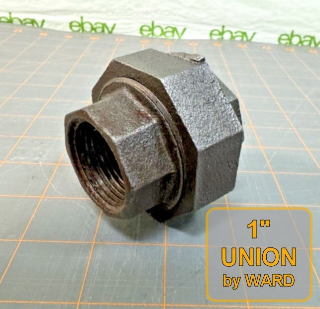 1″ Black Iron Pipe Union Female NPT Class 150 – WARD Made in USA