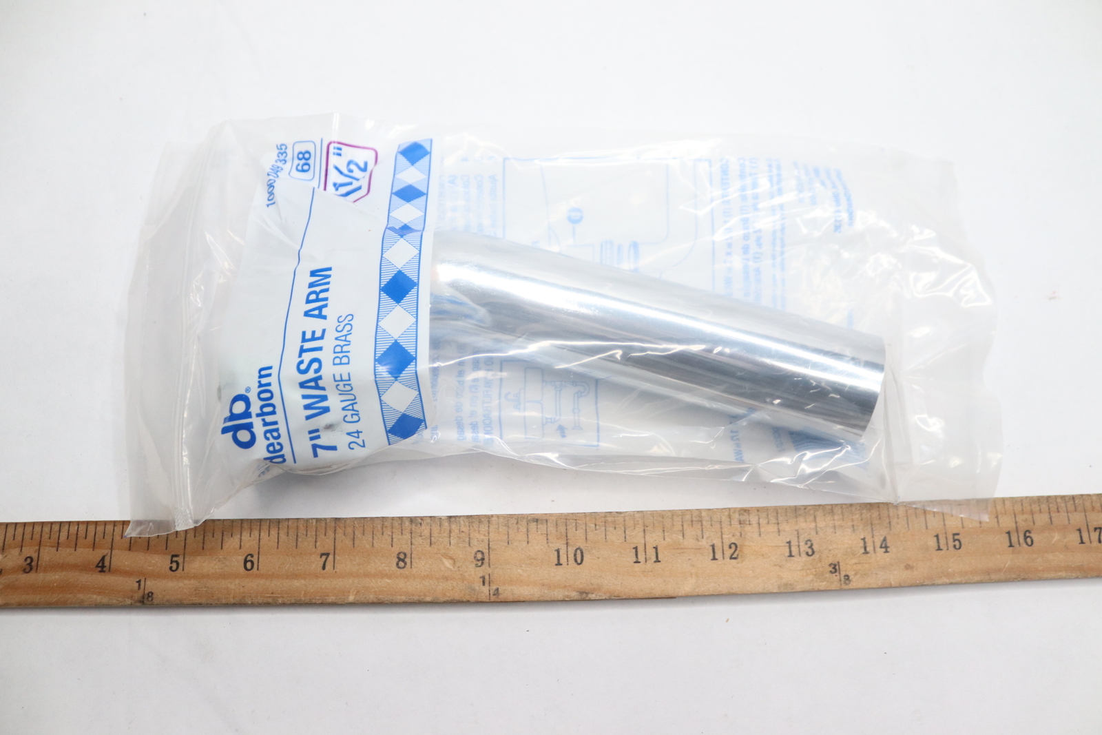 Dearborn Slip-Joint Sink Drain Outlet Waste Arm Chrome-Plated Brass HDC2137-2