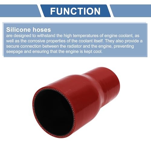 ID 2.25 to 3 Inch Silicone Reducer 2.25 to 3″(57mm to 76mm)ID Red,Black