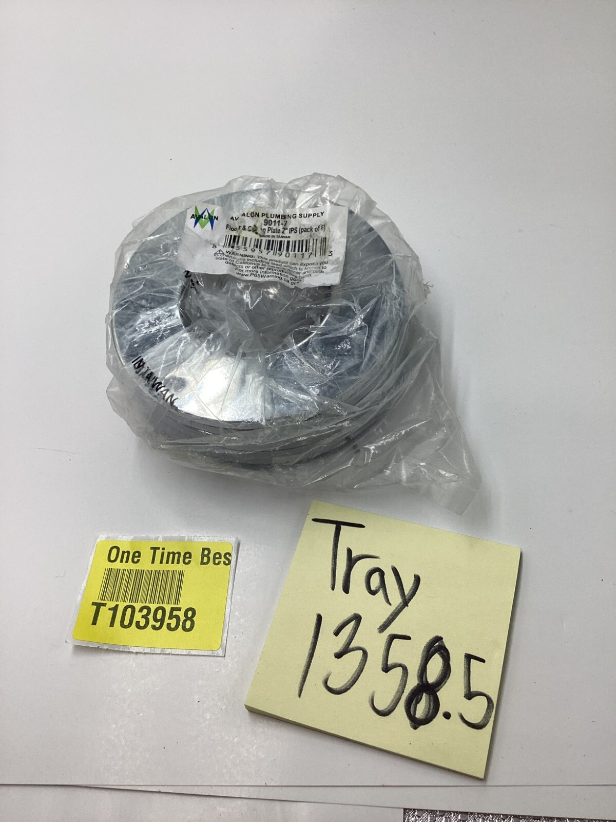 Pack of 6 Floor and Ceiling Plate Cover Split Flange Replacement Fits 2″ 9011-7