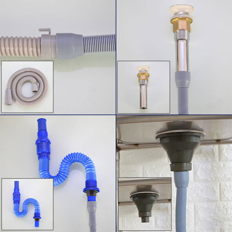 Washing Machine Drain Hose Extension Pipe Sewer Outlet Tube 1.5/2/3/4 Metre