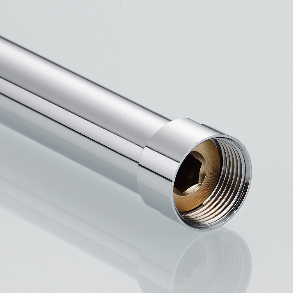 Polished Chrome Shower Extension Tube Pipe Adjustable Shower Arm Shower Faucet
