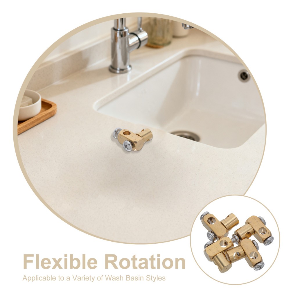 4pcs Brass Sink Drain Joint Universal Joint Rod for Kitchen Hand Basin