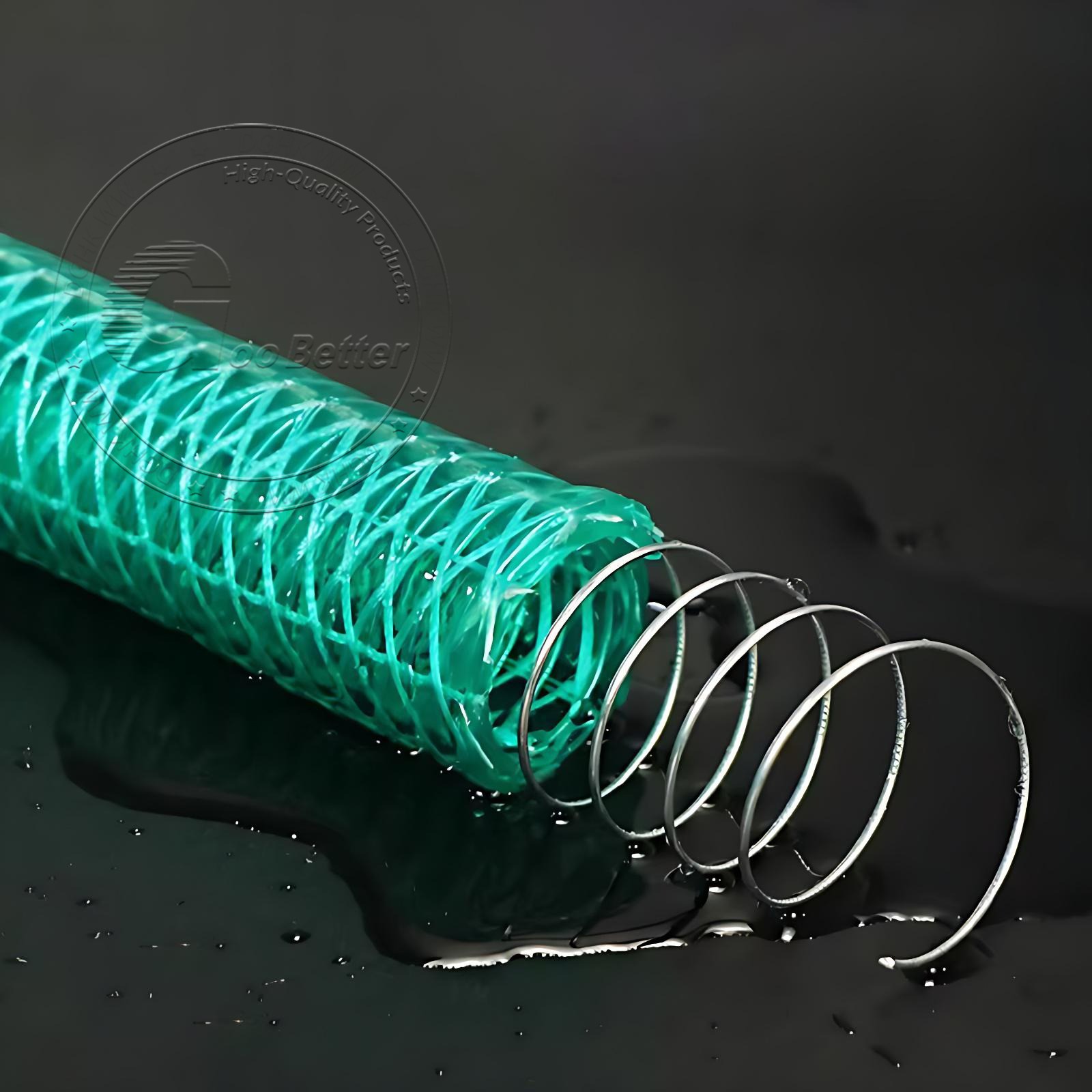 Heavy Duty Braided Wire Reinforced Green Flexible PVC Hose Pipe – Water Fuel