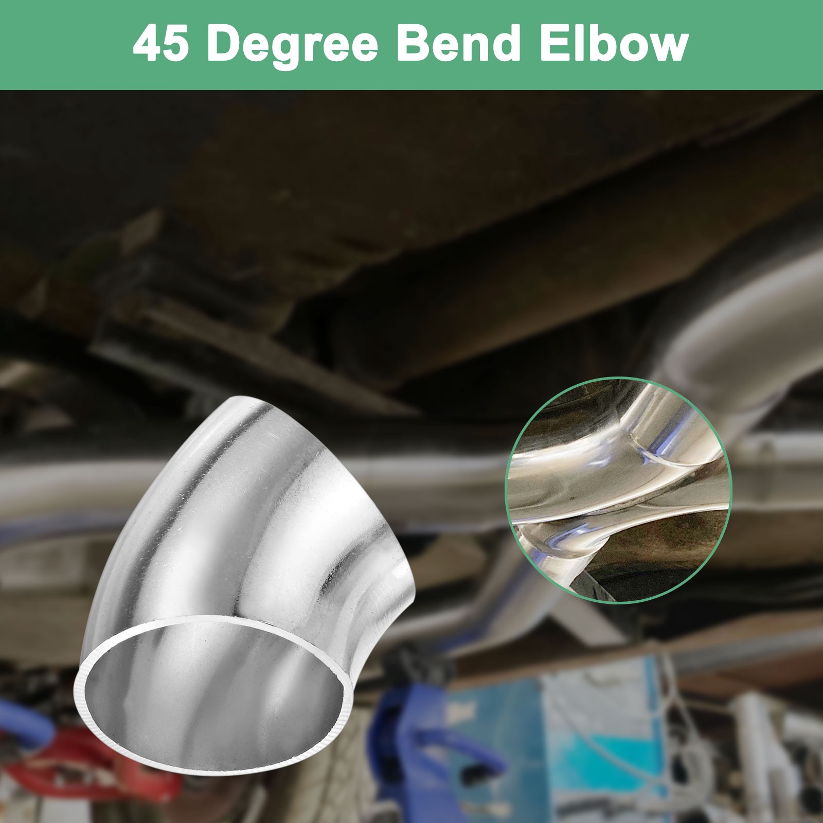 4-Pack OD 1.3 Inch 45 Degree Mandrel Bend Elbow, Thicken 1.5 mm Height 38 mm
