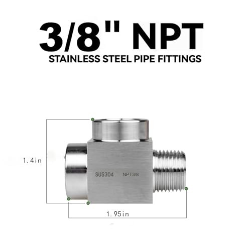1 piece 3/8 npt tee, npt 3/8 tee Female to NPT3/8
