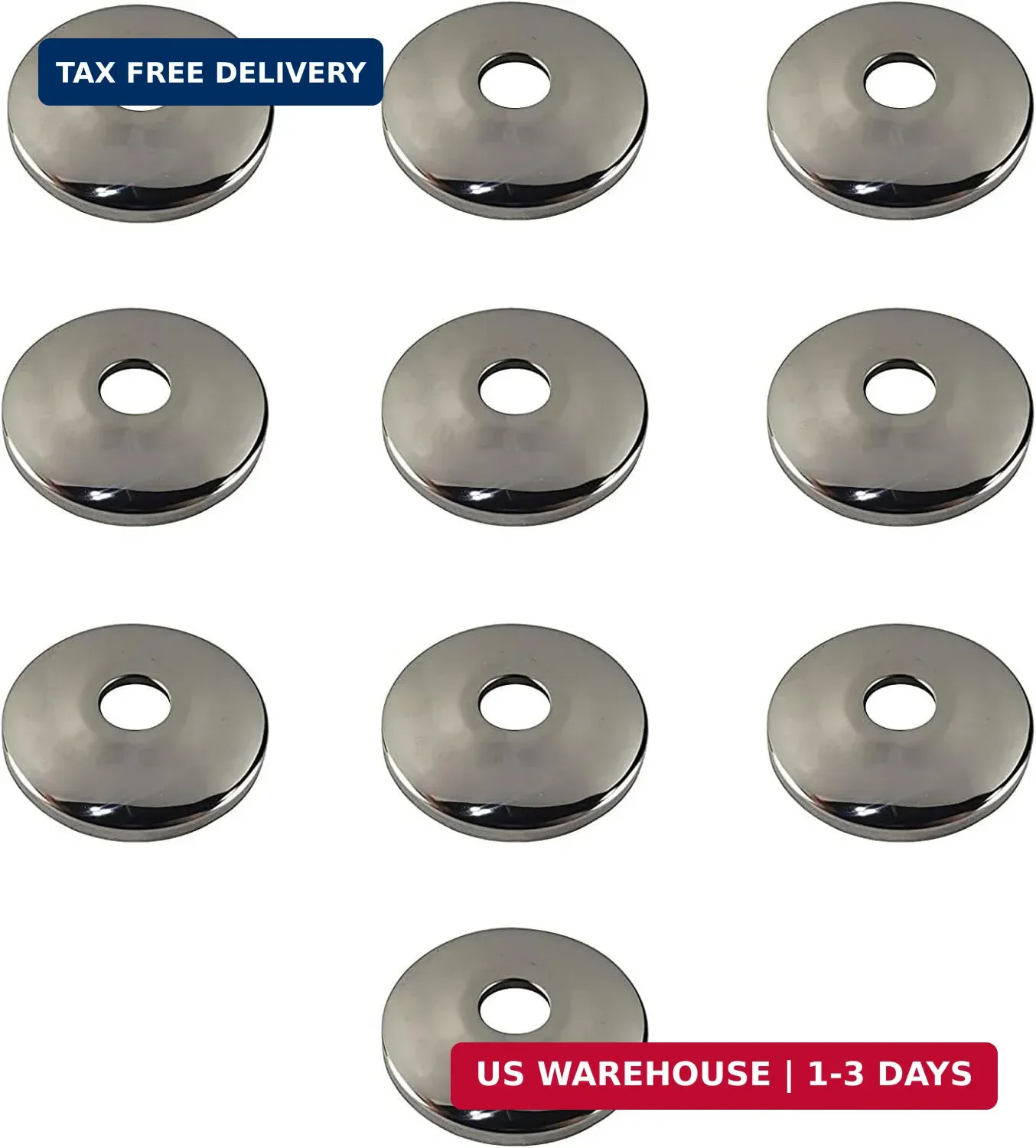 1/2″ Chrome Plated Steel Escutcheon Flange Cover with Sure Grip for 1/2″ Copper,
