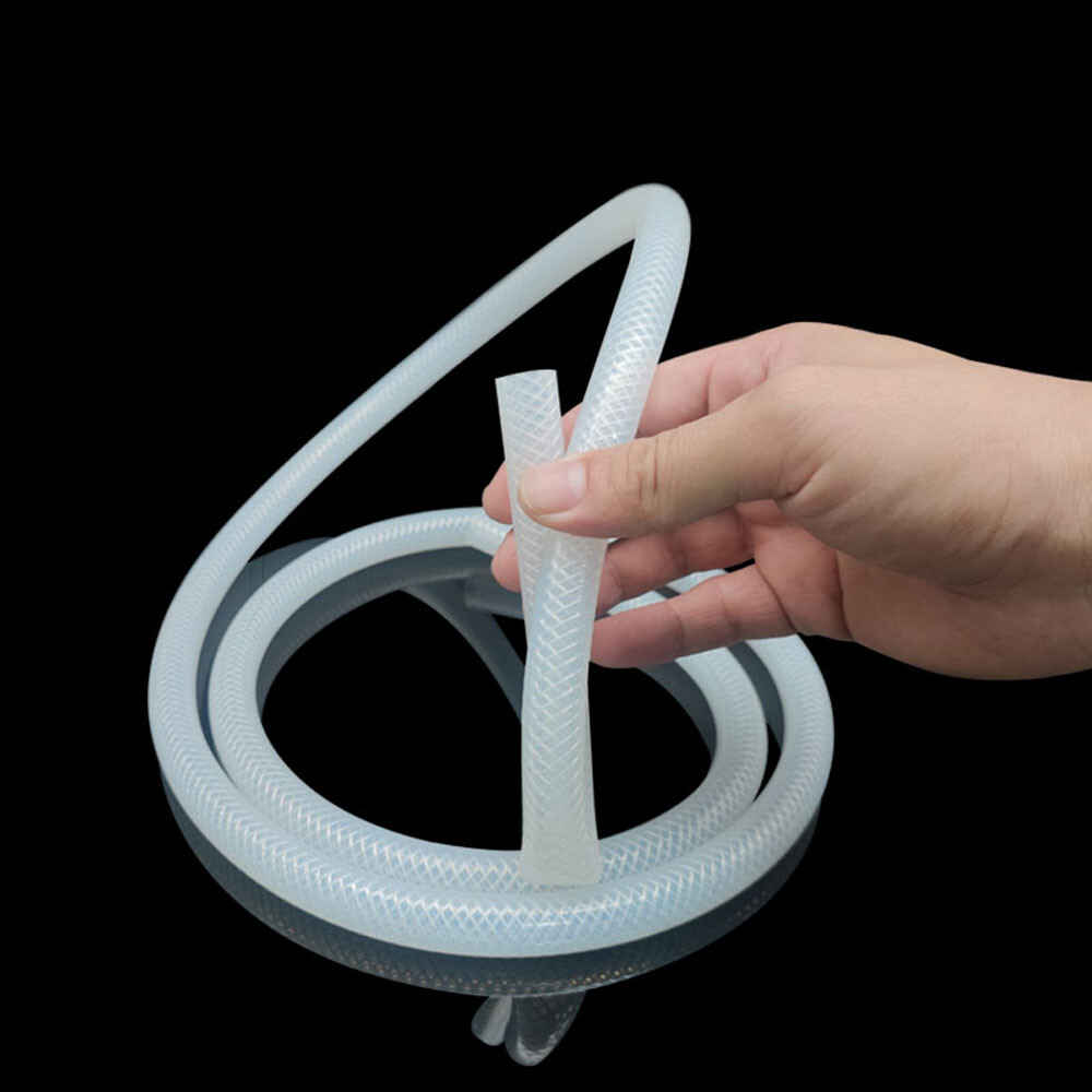 Silicone Tube Hose Pipe Clear Braided Tube Reinforced Water Liquid Oil 4mm-50mm