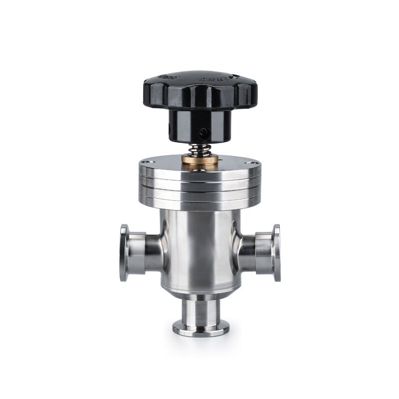 KF16KF25KF40KF50Vacuum three-way baffle valve manual baffle valve ,T-type valve
