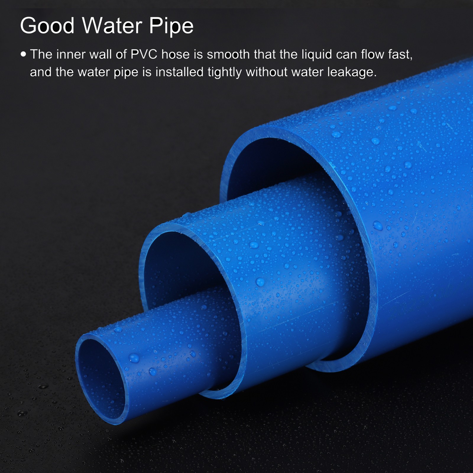 PVC Rigid Round Pipe 28mm ID 32mm OD 500mm Blue High Impact for Water Pipe