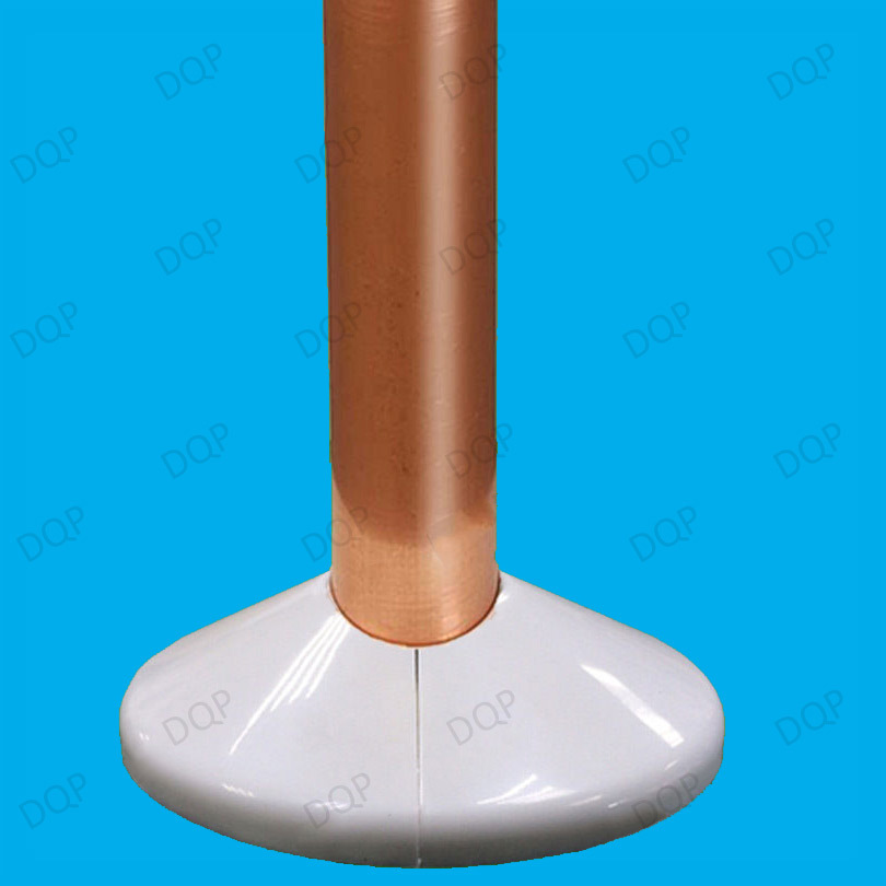 10x White Plastic Radiator Pipe Collars, For 15mm Pipes Easy Fit Flooring Covers