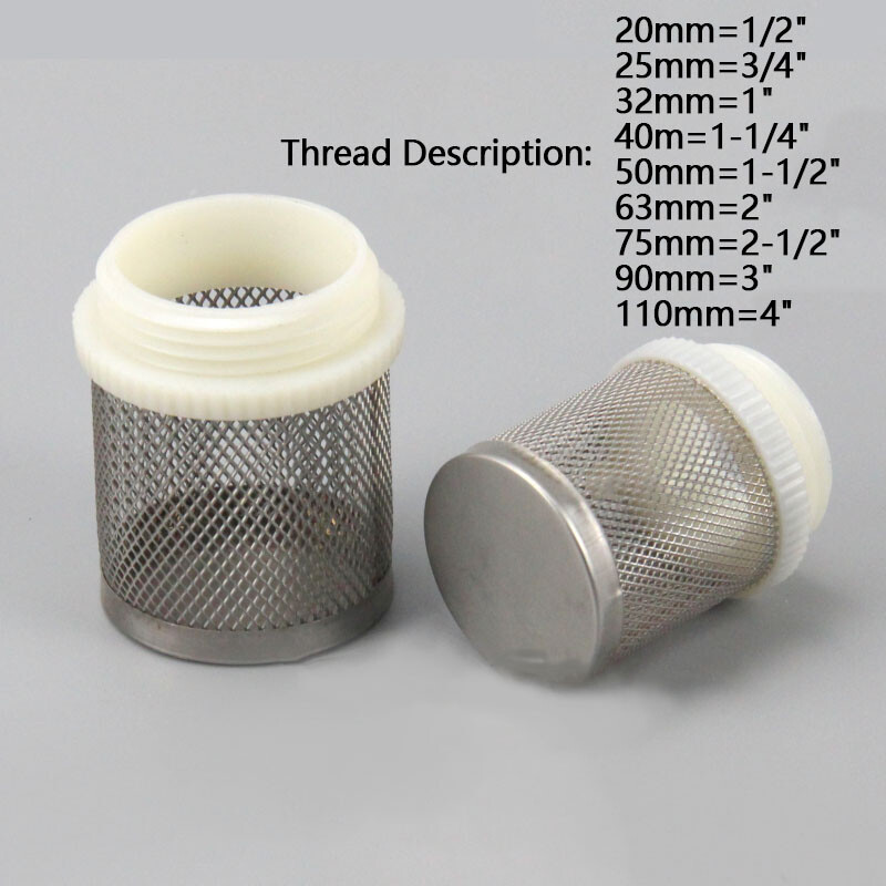 1/2″ ~ 4″ Strainer-Suction And Sump Filter Stainless Steel Mesh Nylon Threads