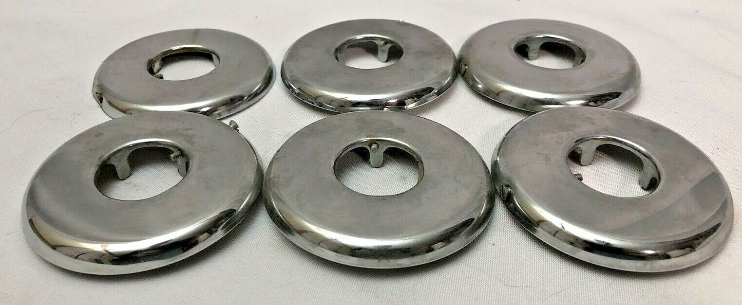 LOT OF 6 1.25” IPS Pipe Escutcheon (Chrome) Pipes