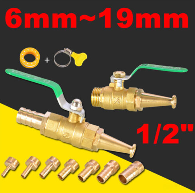 Brass Ball Valve Fire-Fighting Reel Male Female Thread Hose Barb Water Gas Fuel