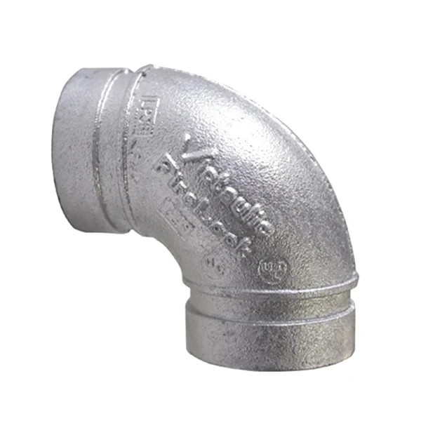 Various Size and Finish of Victaulic Style 001 Grooved Sprinkler Elbow Full Flow