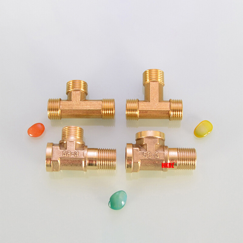 Brass BSP 1/2″ T-Shape Pipe Fittings Male/Female Thread Extension Tee Connector