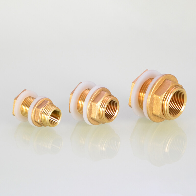 1/2″ 3/4″ 1″ Male Thread Brass Water Tank Connector Bulkhead Fitting Rubber Ring