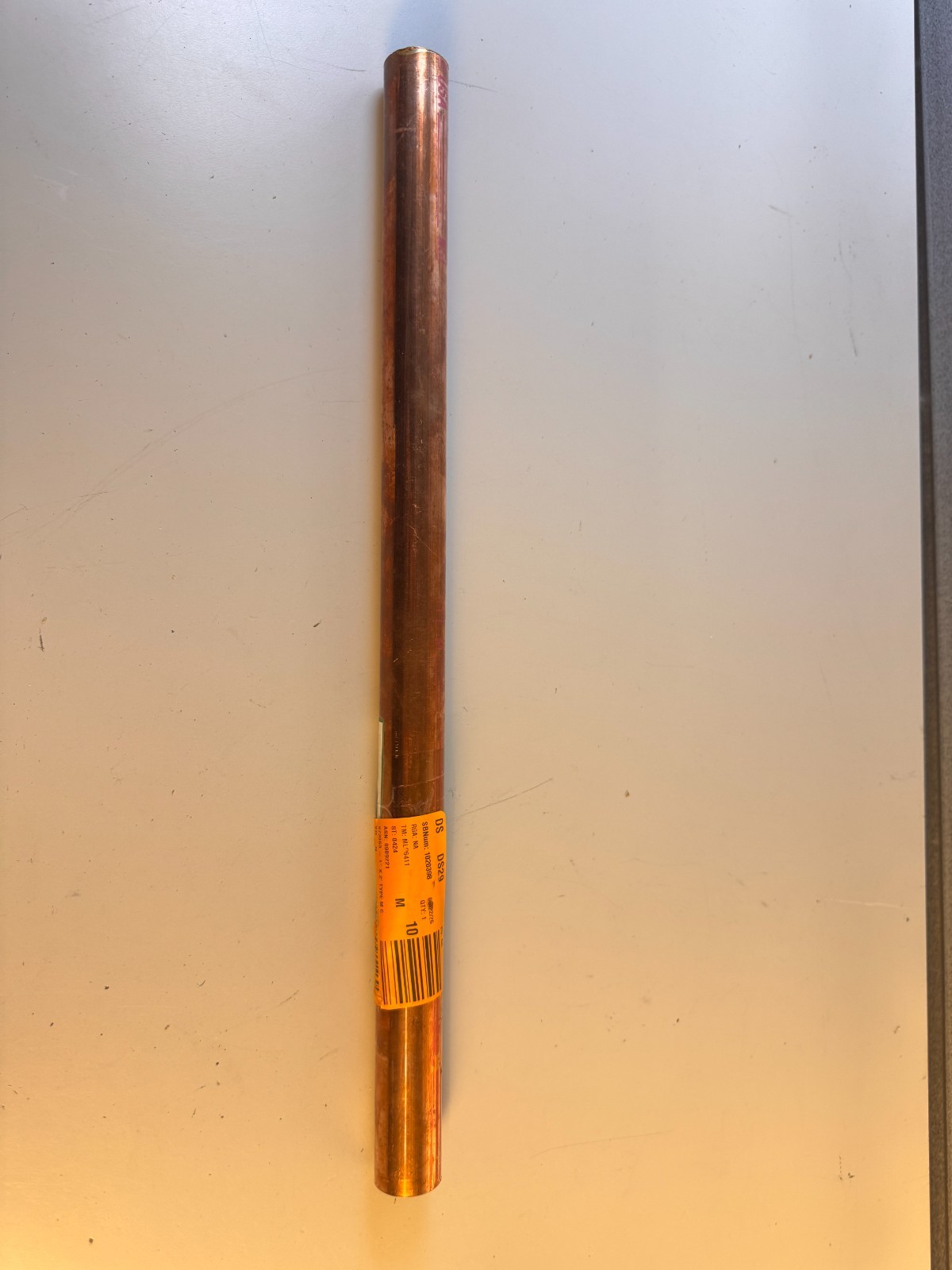 1/2 in Type L Copper Pipe Straight Plumbing Tubing Length