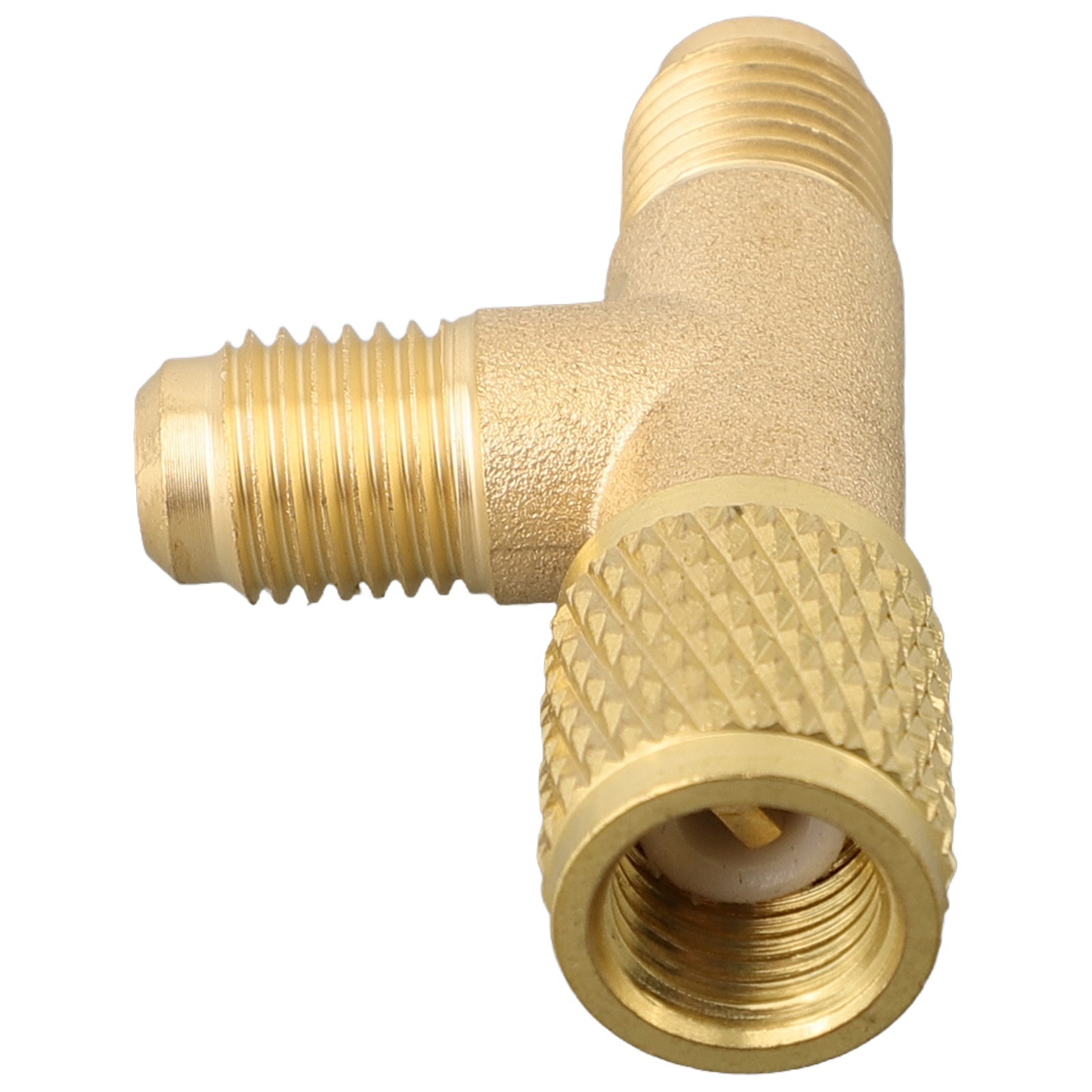 Quick Connect Tee Adapter With 1/4 SAE Brass Valve For R22 R12 R134 Adapter New