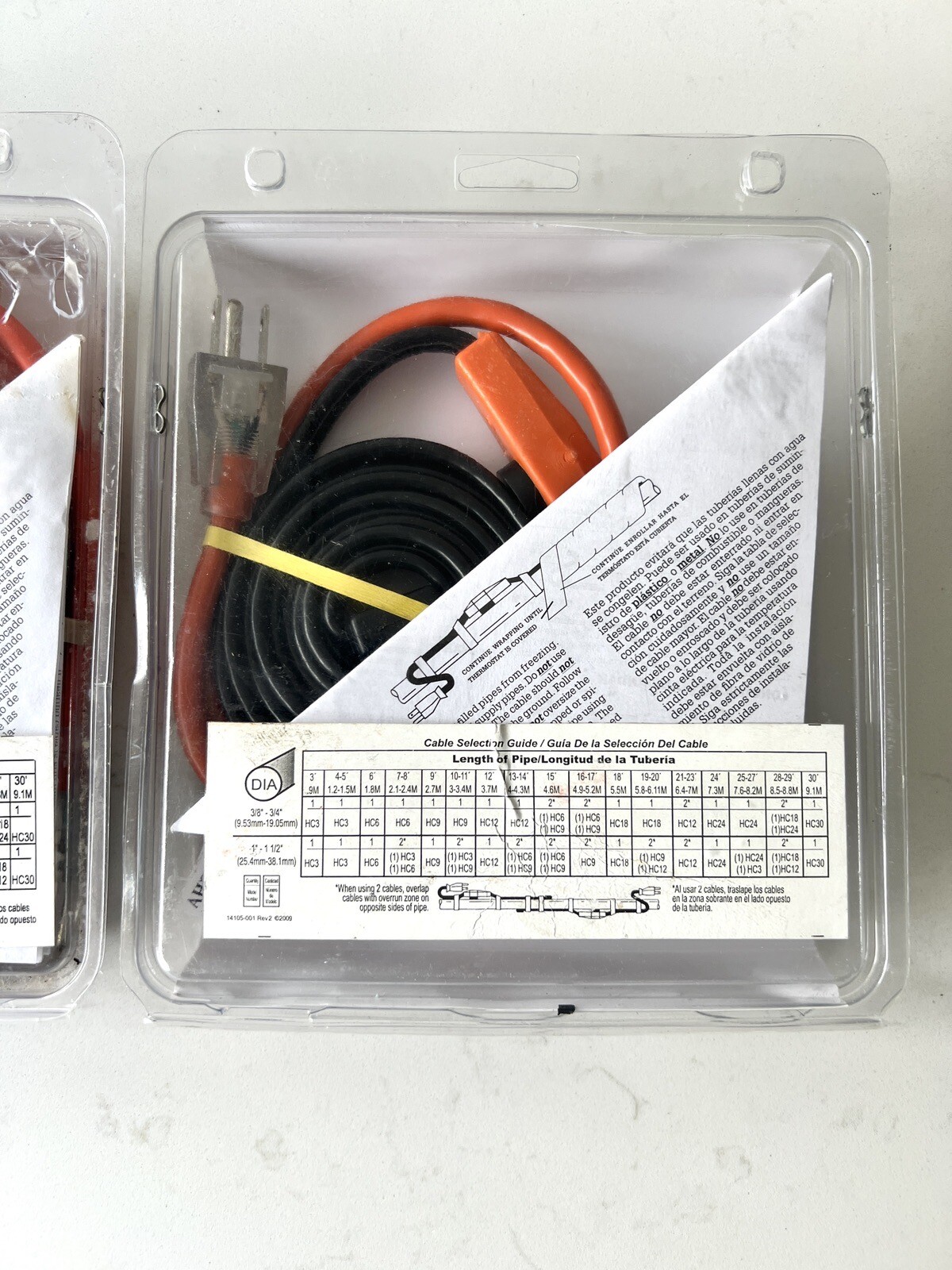 (2) NEW Frost King Electric Water Pipe Heat Cables (12 ft) HC12 and (6 Ft) HC06