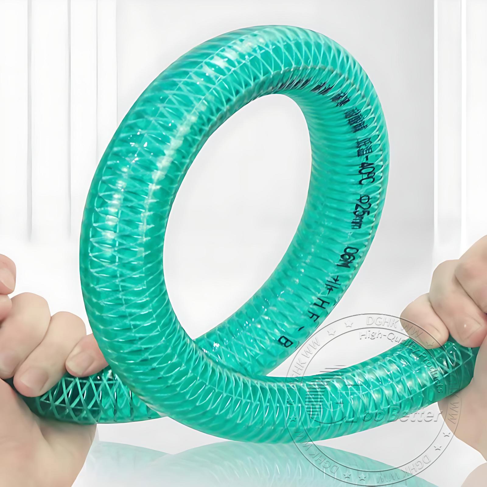 Heavy Duty Braided Wire Reinforced Green Flexible PVC Hose Pipe – Water Fuel