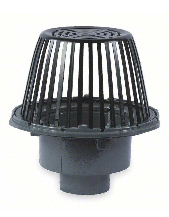 WATTS RD-104 Roof Drain,4 In Pipe Dia,Cast Iron