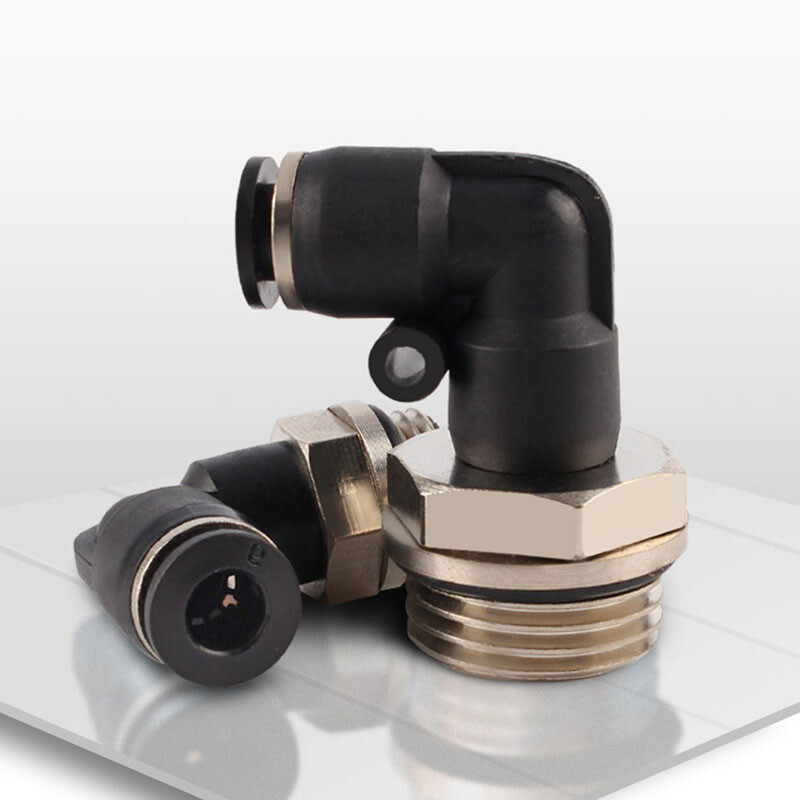 Pneumatic Push In Fitting Air Water Pipe – 90° Male Elbow Stud 3/4/5/6/8/10 mm