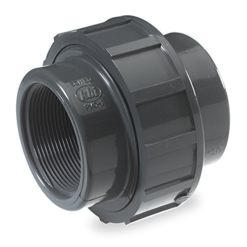 U-1000-T PVC Pipe Fitting, 1-Inch Threaded Union, Schedule 80, EPDM O-Ring, 1