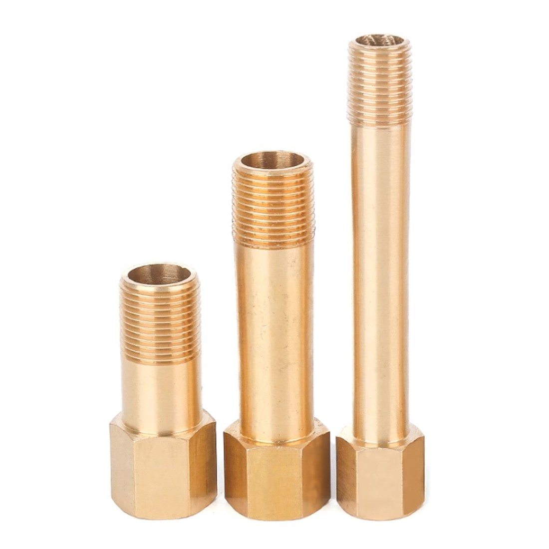 BSP Male/Female Brass Tap Thread Extension Connectors Fittingds 1/8″ 1/4″ 3/8″