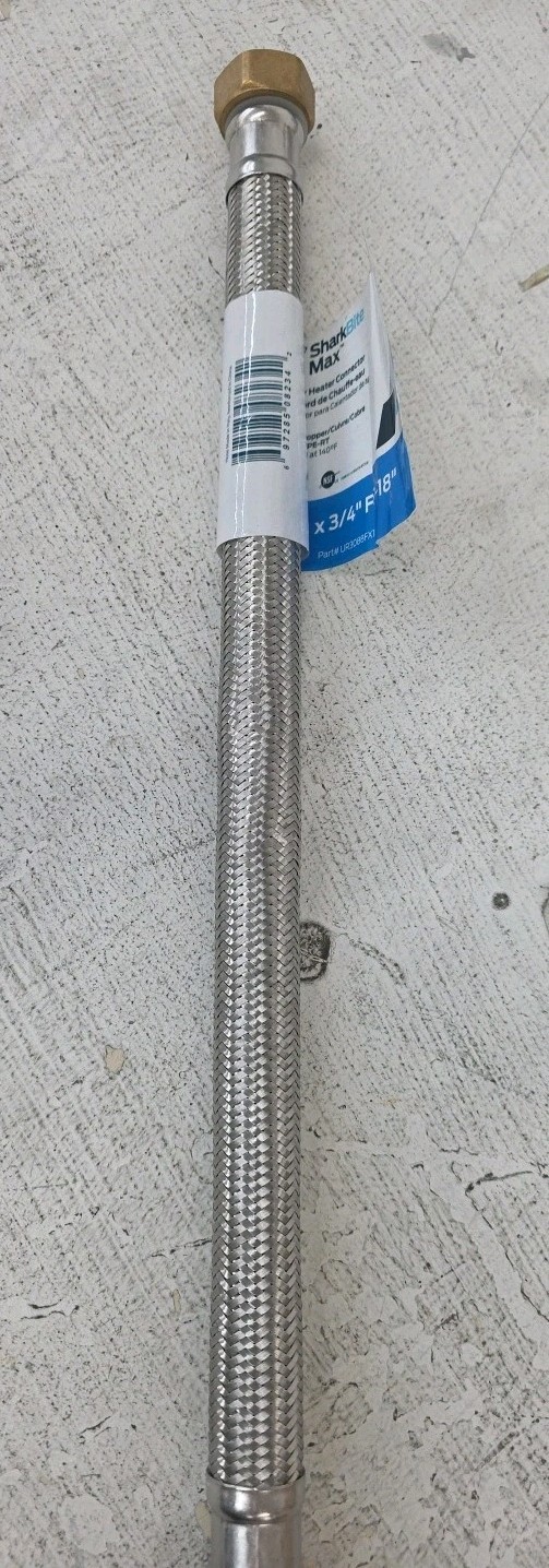 SHARKBITE MAX PTC 3/4″ X 3/4″ FIP WATER HEATER HOSE CONNECTOR 18-INCH