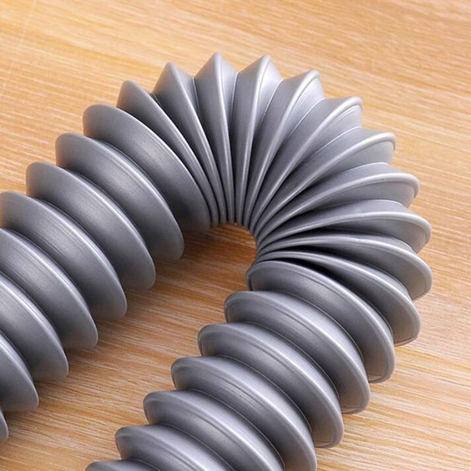 fLeXiBLe 12″ to 18″ Tube Pipe Sink Drain Water S-Trap Drain Hose Bathroom Grey