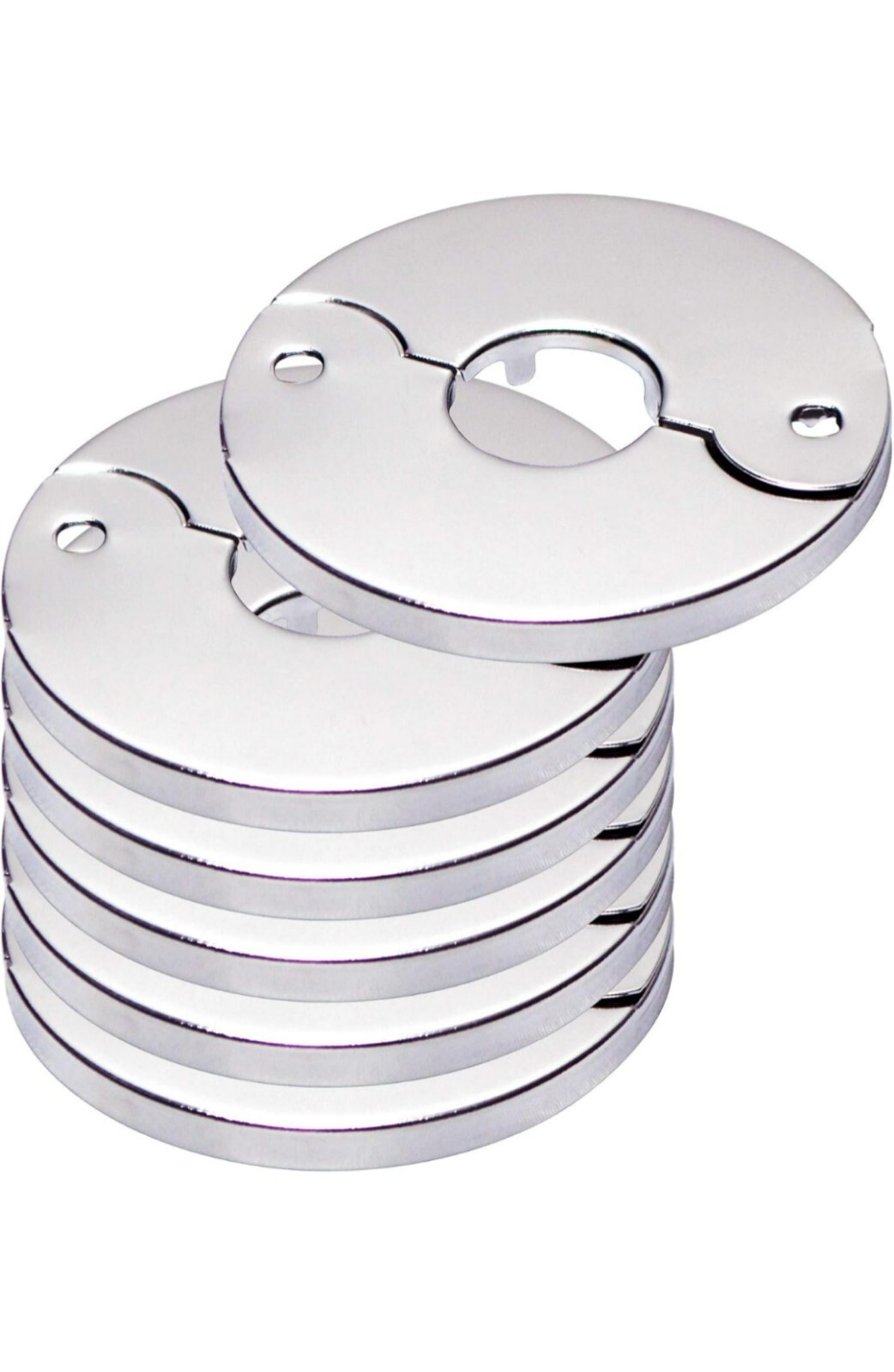 Fits 3/4 Inch IPS Galvanized Pipe or 1 Inch Copper Pipe, Chrome Finish Pack of 6