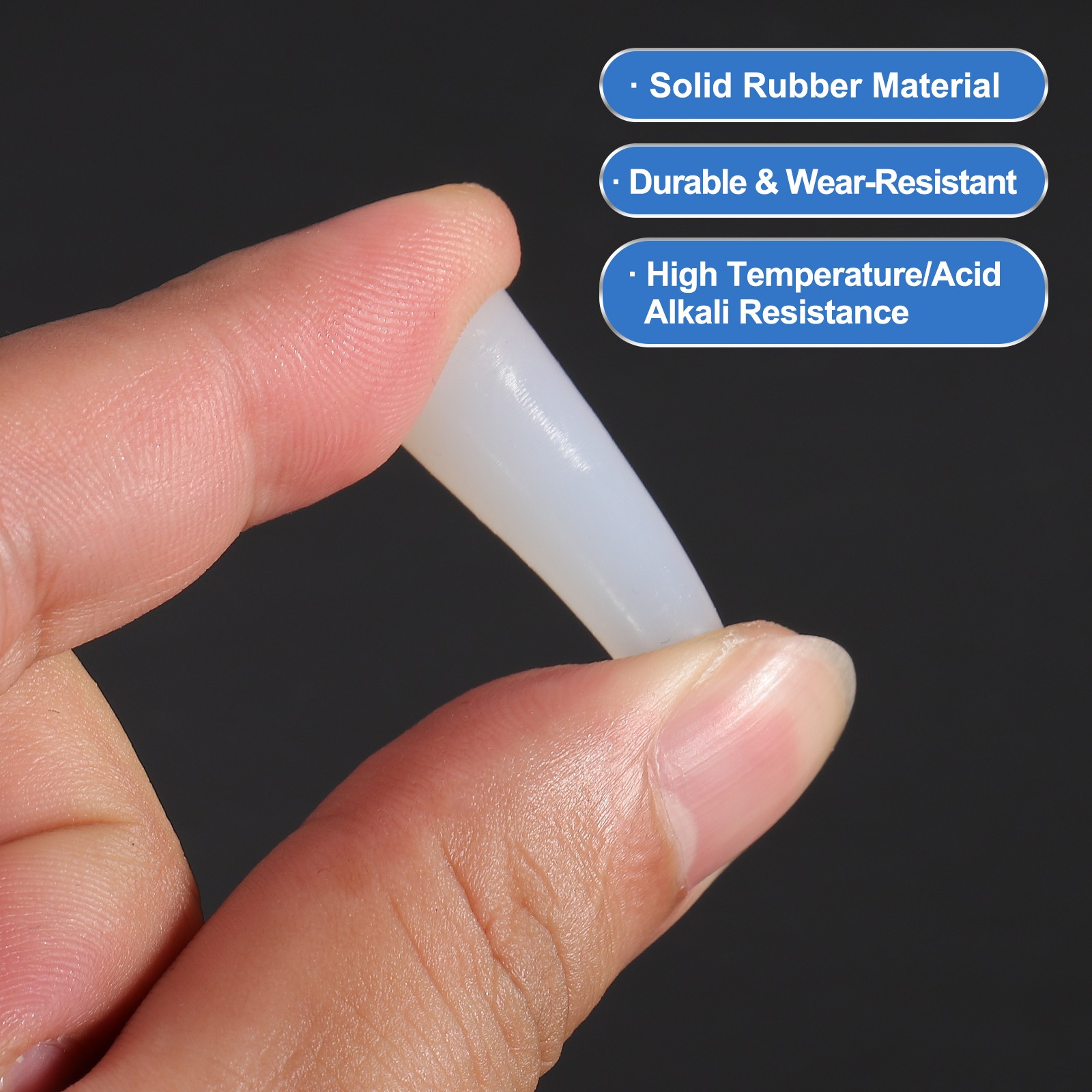 Tapered Shaped Solid Silicon Stopper, 3/8″ Tube Rubber Stoppers, 8 Pcs