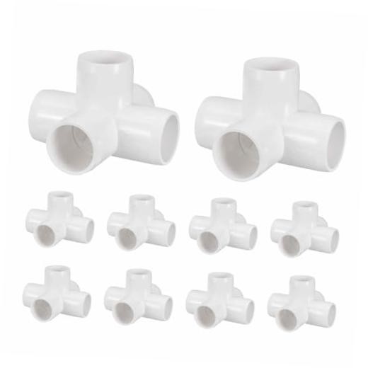 Pcs 1″ Elbow PVC Fitting, SCH40 5-Way Cross Furniture Grade 10 1″ 5-Way Cross