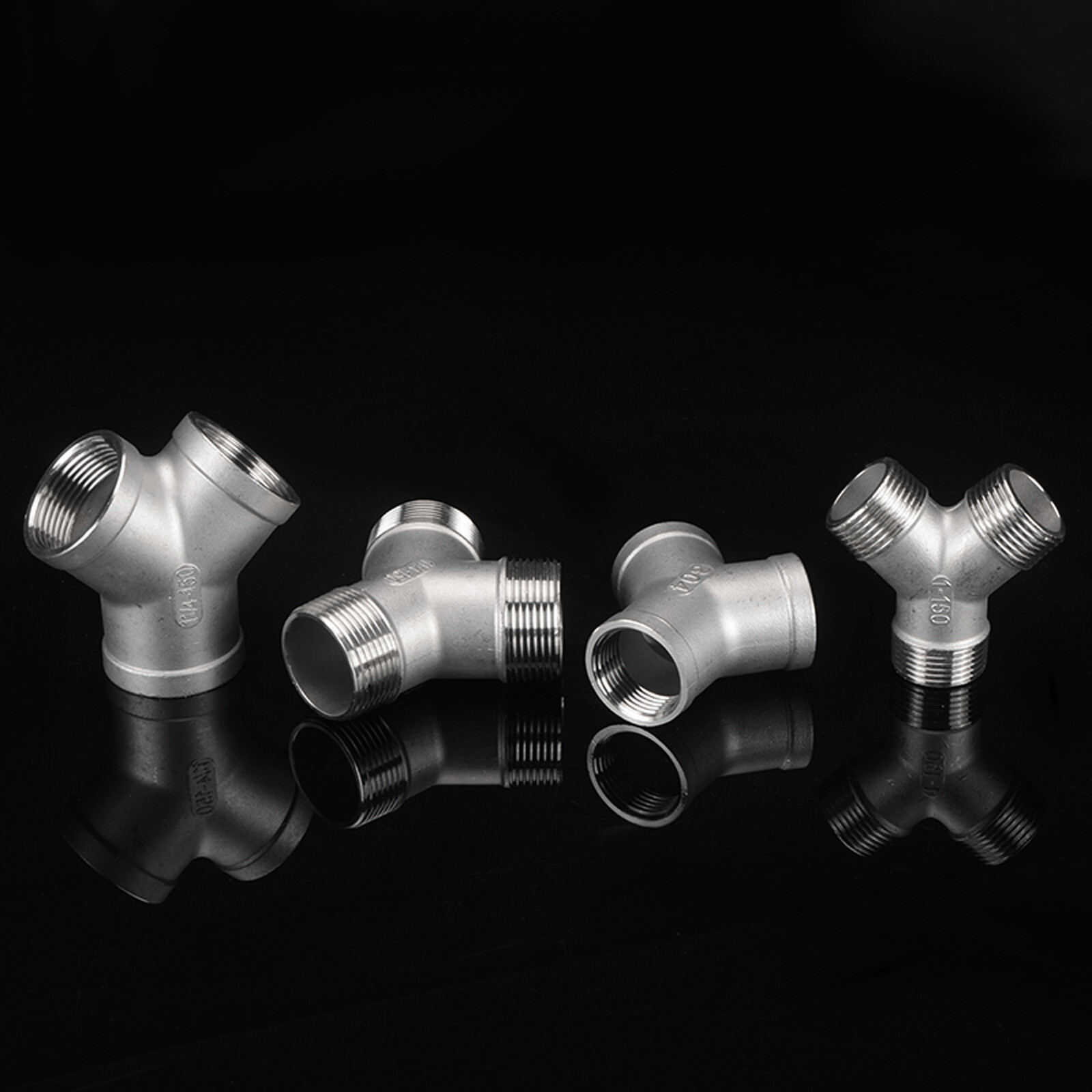 BSP 1/4″- 2″ Stainless Steel “Y” 3-Way Female/Male Thread Pipe Fitting Connector
