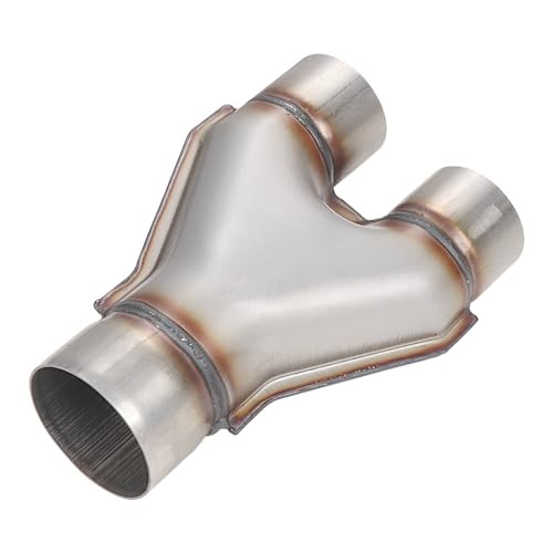 Stainless Steel Y Pipe 3 Inch ID Single to 2.5 Inch ID Dual Stamped Exhaust